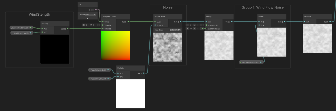 Wind Flow Noise node setup