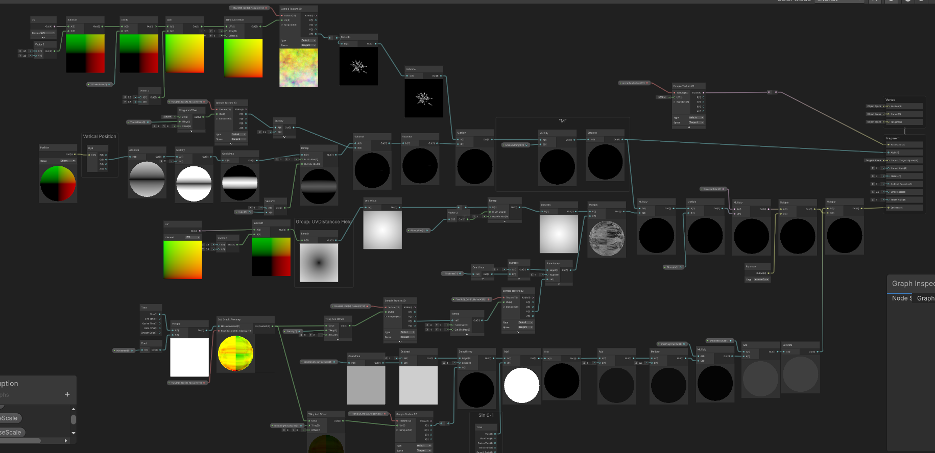 The refactored Shader Graph utilizing unified Object Space positioning for strict 3D capsule masking