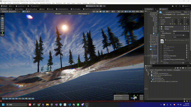HDRP Screen Space Crystal Distortion Effect