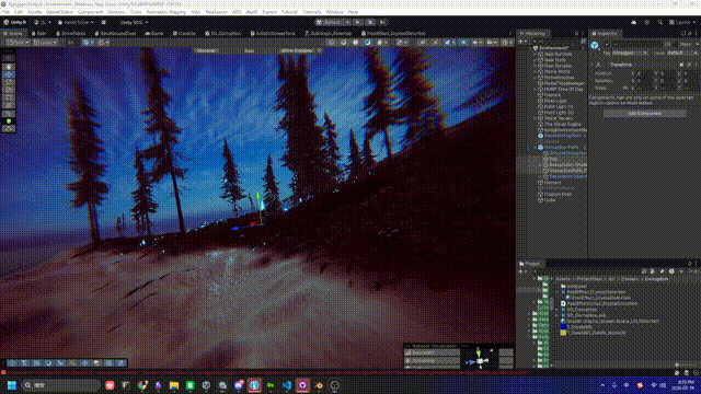 In-game effect transitioning from fine particle refraction to massive crystal shattering as the player approaches the anomaly