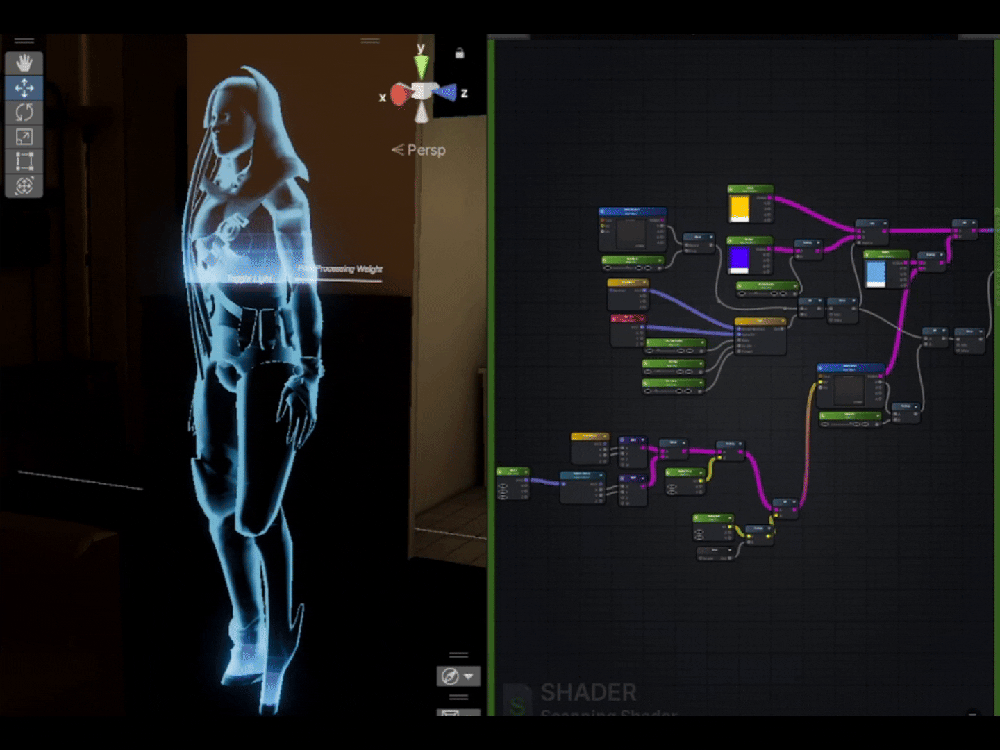 Holographic Scanning Character