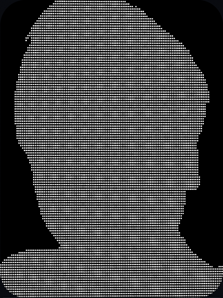 Point cloud silhouette with background culled